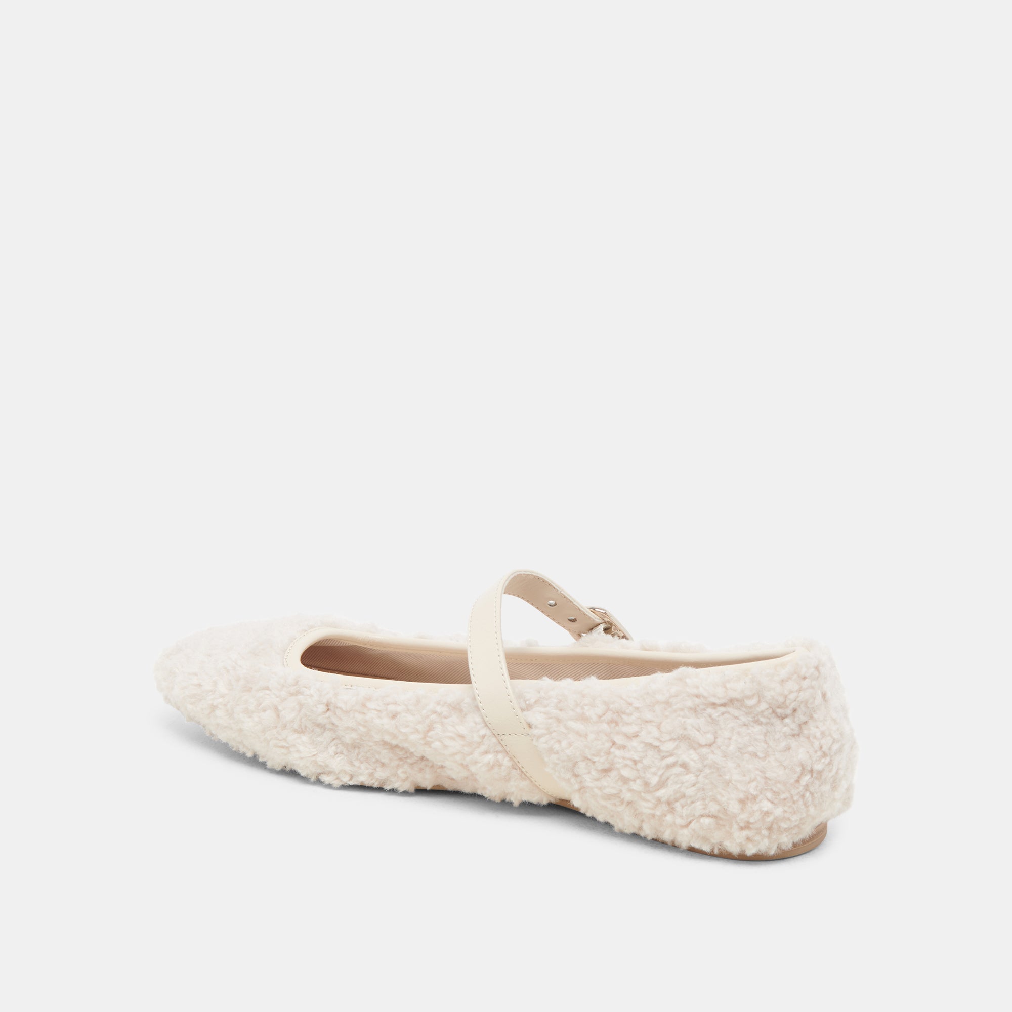 RODNI Plush Ballet Flats - Soft & Comfortable Creme Slippers for Women | Perfect for Home, Lounge & Indoor Wear