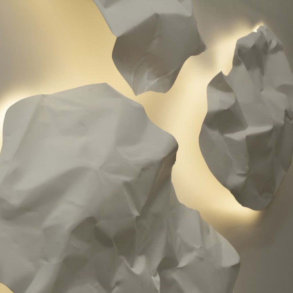 BEN TOVIM DESIGN Crash Albus Wall Lamp - Matte White Finish, 4 Size Options | Modern Lighting for Living Room, Bedroom & Hallway
