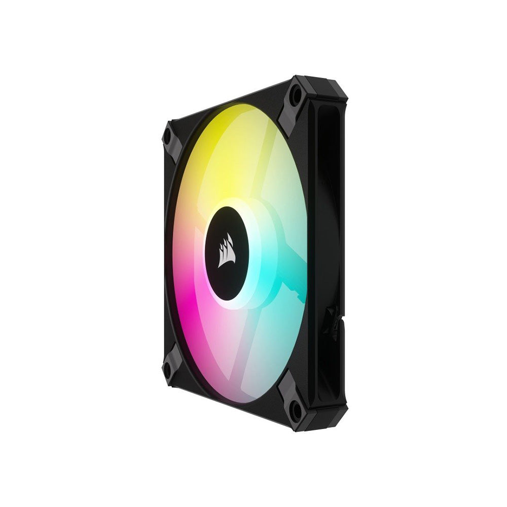 Corsair AF120 RGB SLIM 120mm x 15mm Fluid Dynamic Bearing RGB LED PC Cooling Fan - Dual Pack with Lighting Node CORE - for Gaming PC, Case Cooling, and Custom RGB Builds
