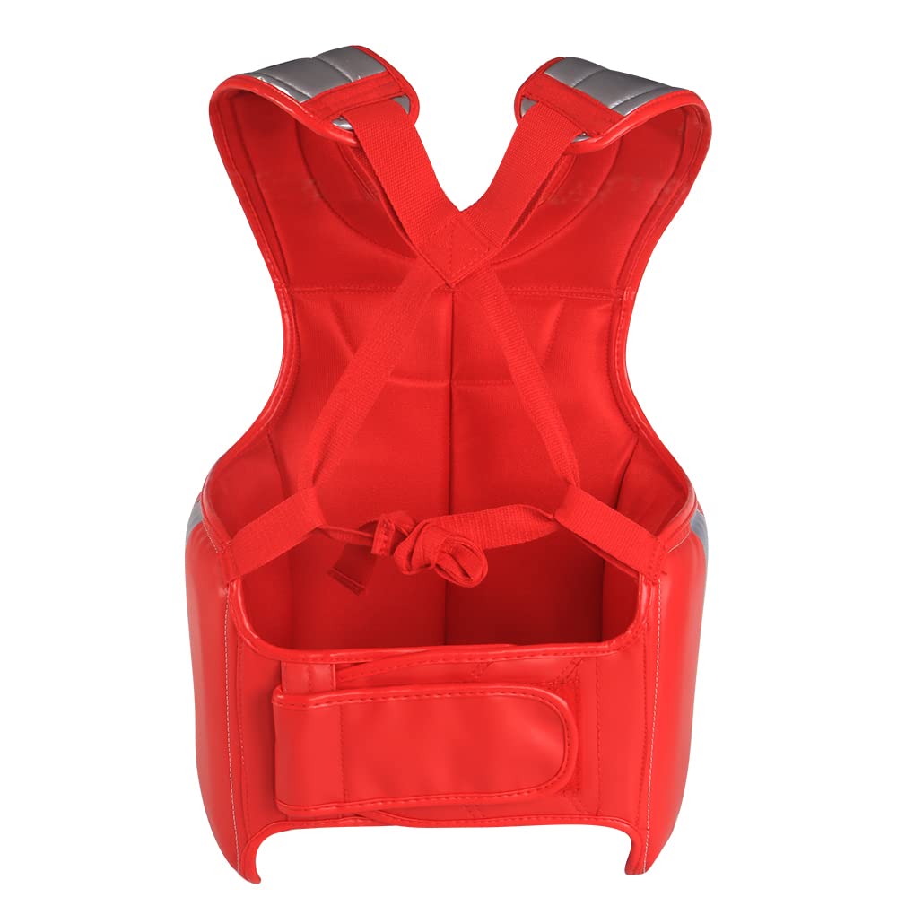 Wesing Boxing Chest Guard for Men, Women & Kids - MMA Muay Thai Kickboxing Sanda Training Body Protector - Black Chest Protector Gear for Sparring, Martial Arts & Fitness Training