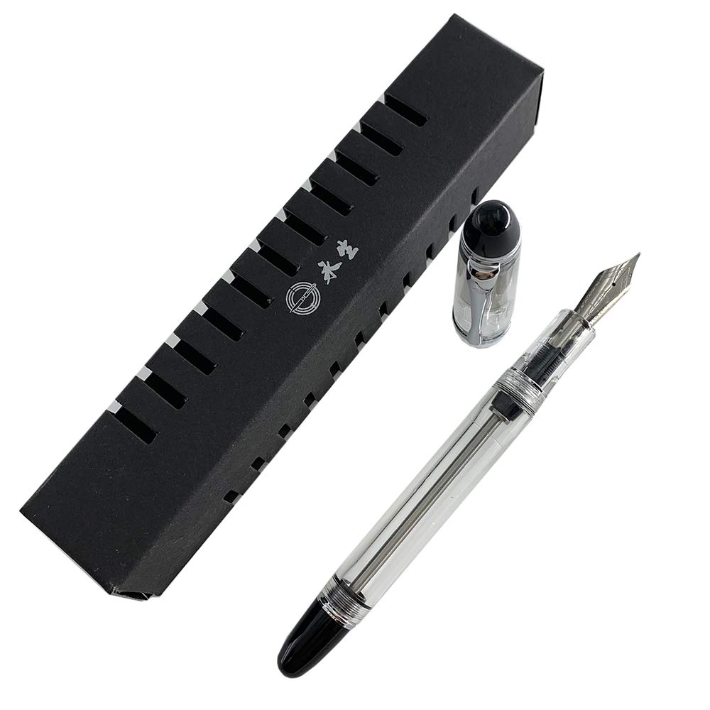 Lanxivi Yongsheng 699 Vacuum Fountain Pen - Transparent Demonstrator for Calligraphy & Writing