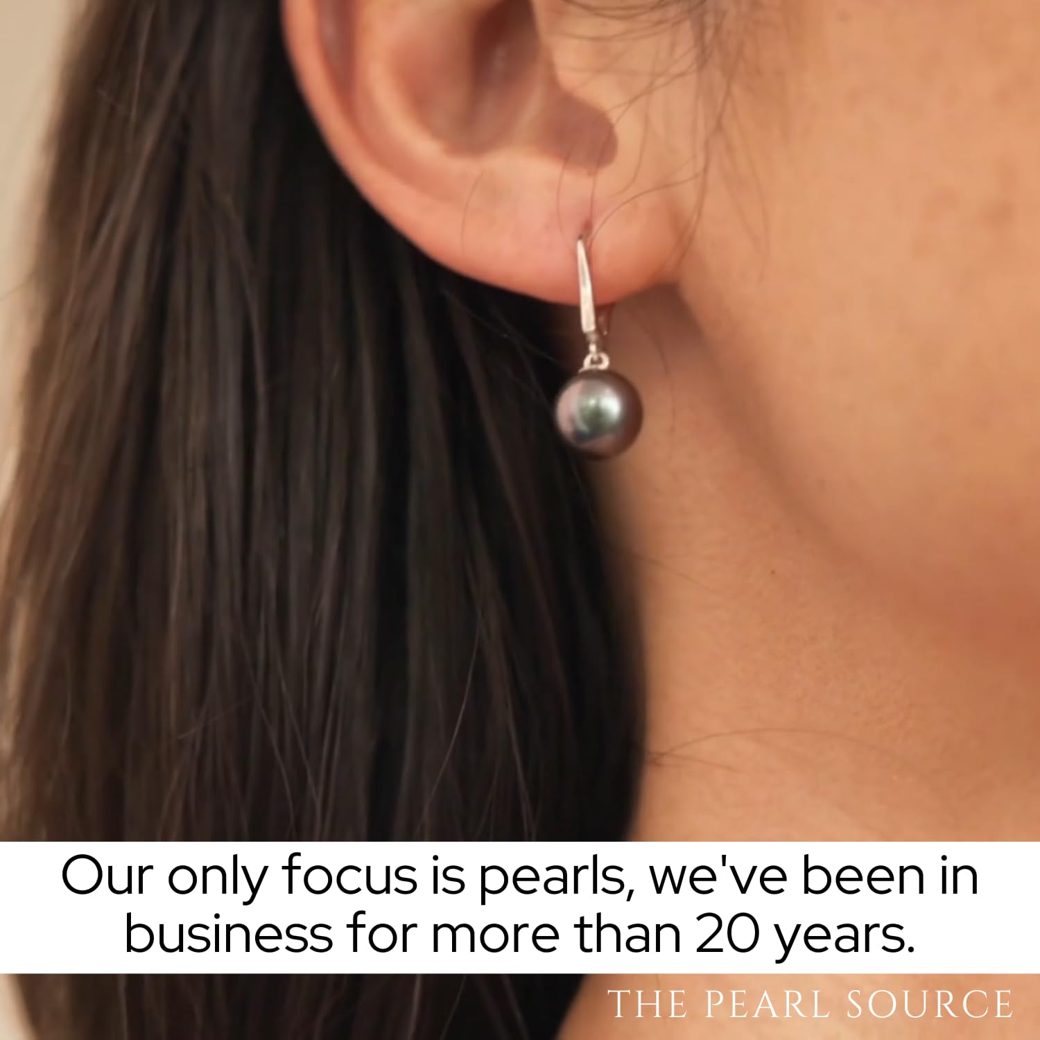 AAA Quality Genuine Black Tahitian South Sea Cultured Pearl Leverback Earrings for Women - 18K Gold Drop Pearl Jewelry - Perfect for Weddings, Parties & Special Occasions
