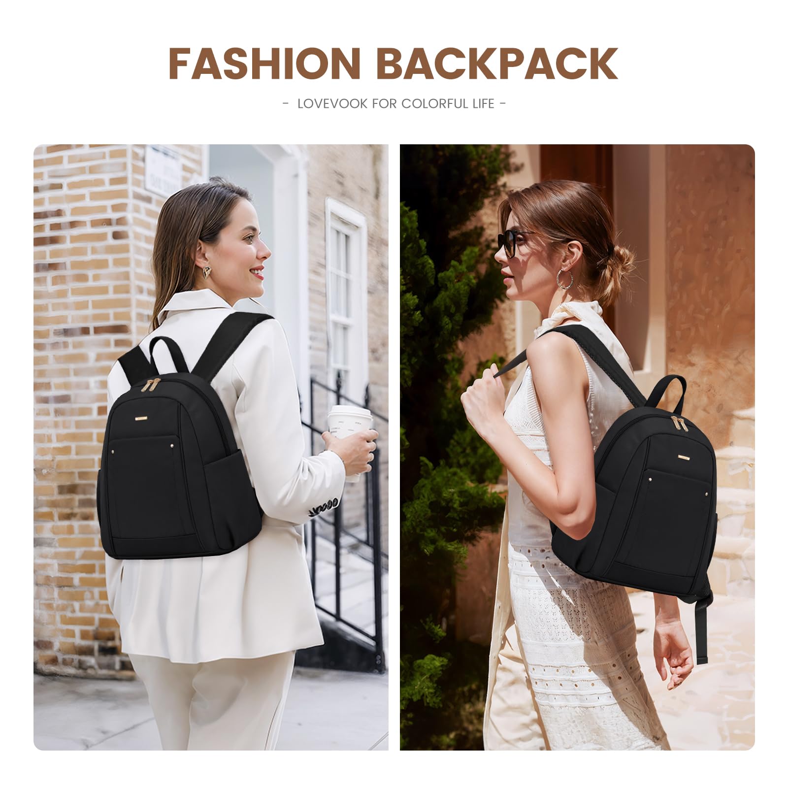 LOVEVOOK Mini Backpack for Women - Lightweight Travel & Work Daypack for Daily Use & Parties