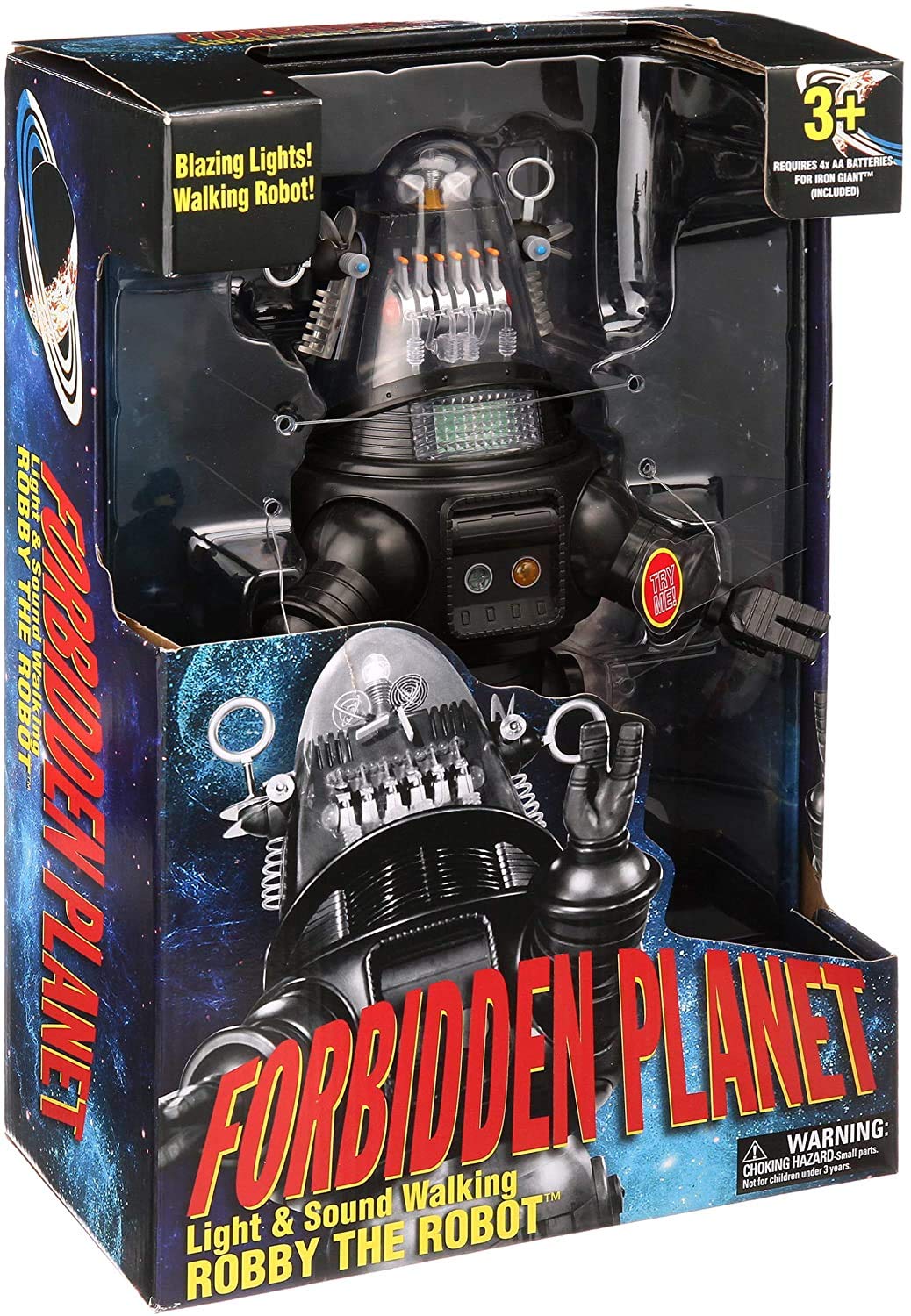 Forbidden Planet Robby The Robot - Motorized Walking Toy with LED Lights & Sound Effects | Collectible Sci-Fi Action Figure for Movie Fans & Display Decor