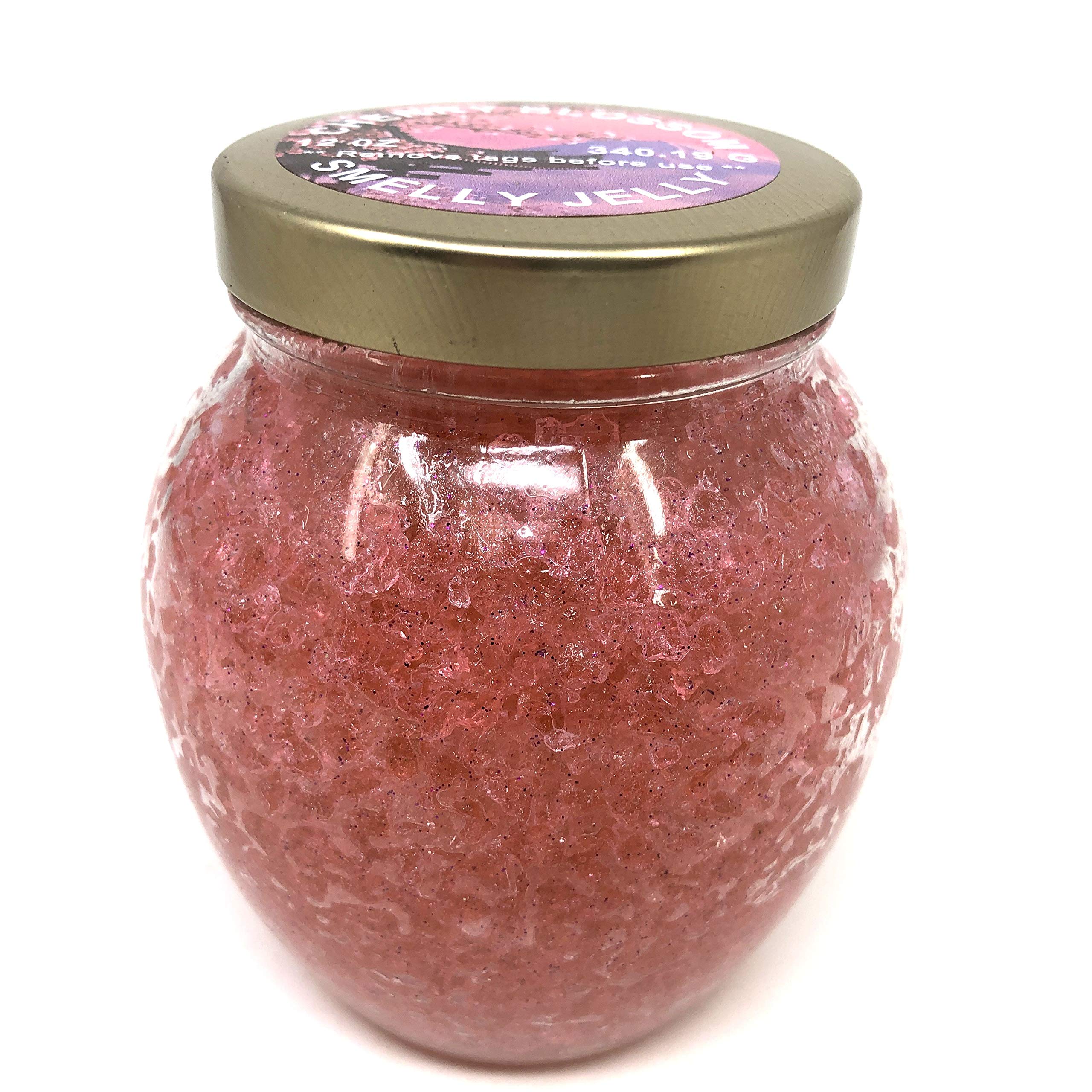 Smelly Jelly Cherry Blossom Scented Wax Melts - 12oz Handcrafted Glass Jar, Floral Home Fragrance Alternative to Candles | Room Freshener for Bedroom, Bathroom & Office
