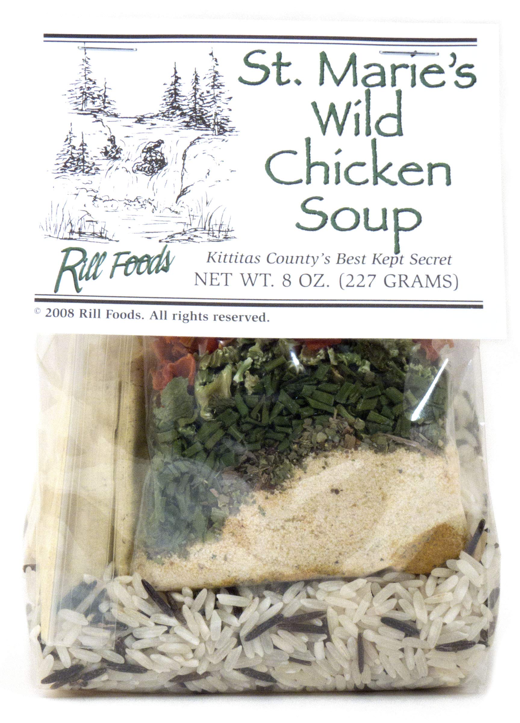 Rill Foods St. Marie's Wild Chicken Soup Mix 8 oz - Premium Instant Soup Powder for Quick Meals, Camping & Emergency Food Supply
