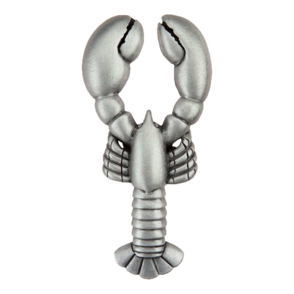 Acorn Artisan Cabinet Knob - Antique Pewter Drawer Pull Handle for Dresser, Kitchen Cabinets & Furniture Hardware (Lobster Design) - Perfect for Home Renovation & DIY Projects