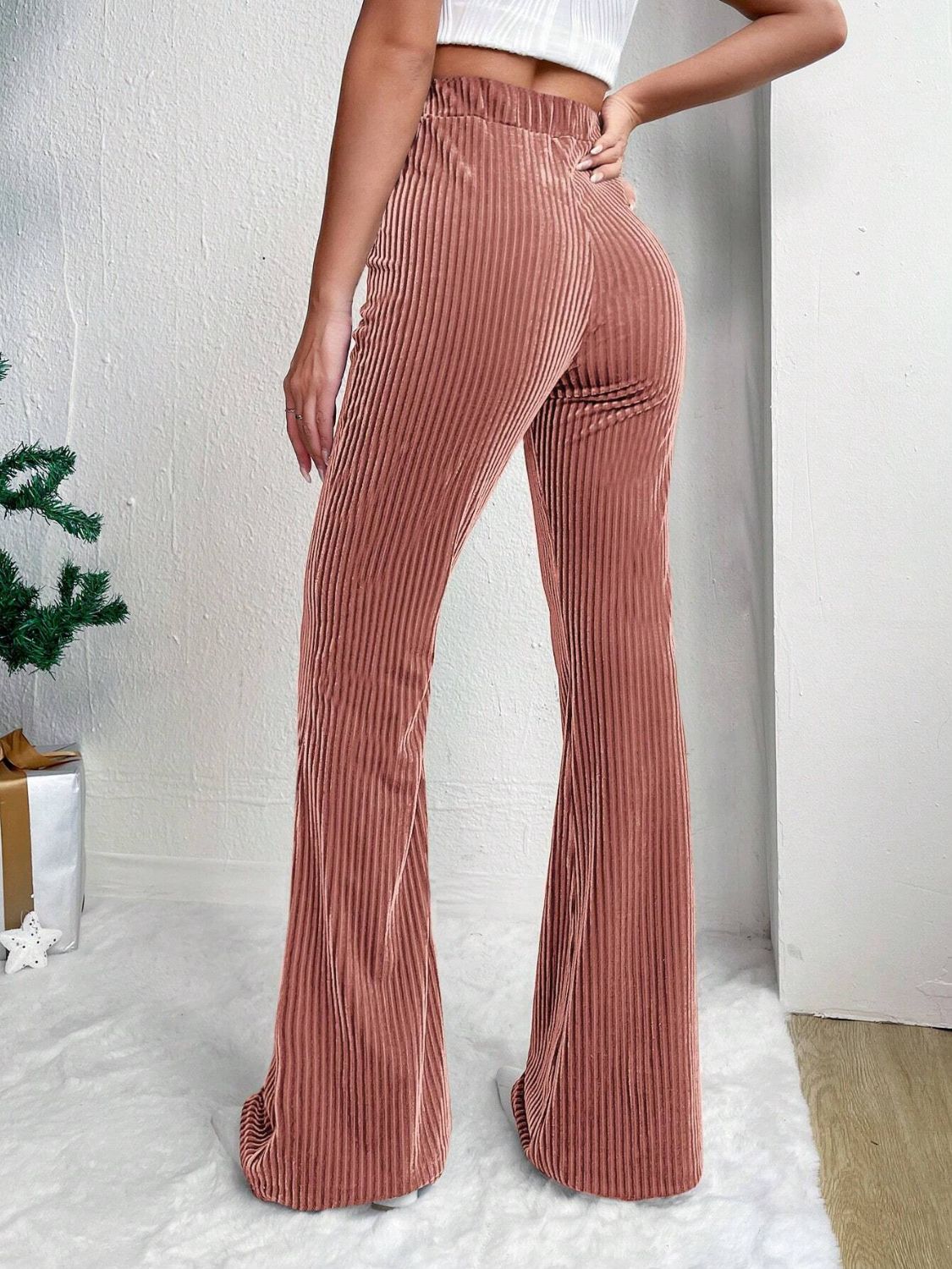 High Waist Flare Pants for Women - Stretchy Bootcut Jeans with Comfortable Elastic Waistband | Perfect for Casual Wear, Office & Date Night Outfits