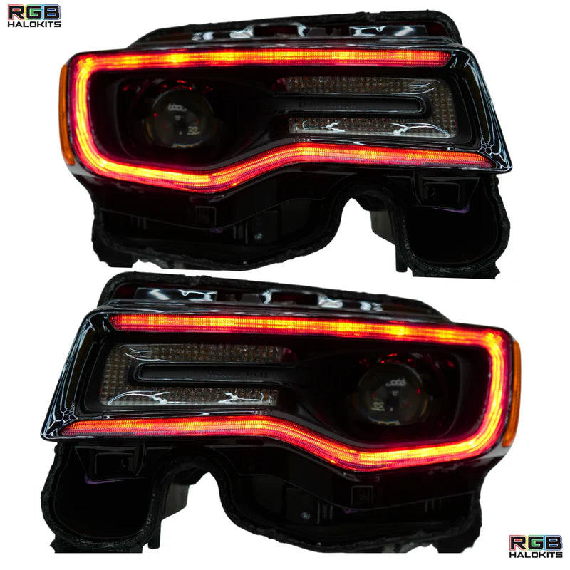 Jeep Grand Cherokee Multicolor DRL Boards (2014-2021) - LED Daytime Running Lights for Enhanced Visibility & Style - Perfect for Off-Roading & Night Driving
