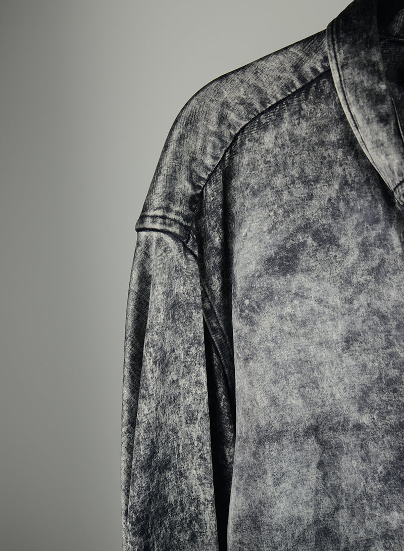 Balenciaga Oversize Silver Shirt Size 46 | Luxury Streetwear for Men | Perfect for Casual Outings & Night Events