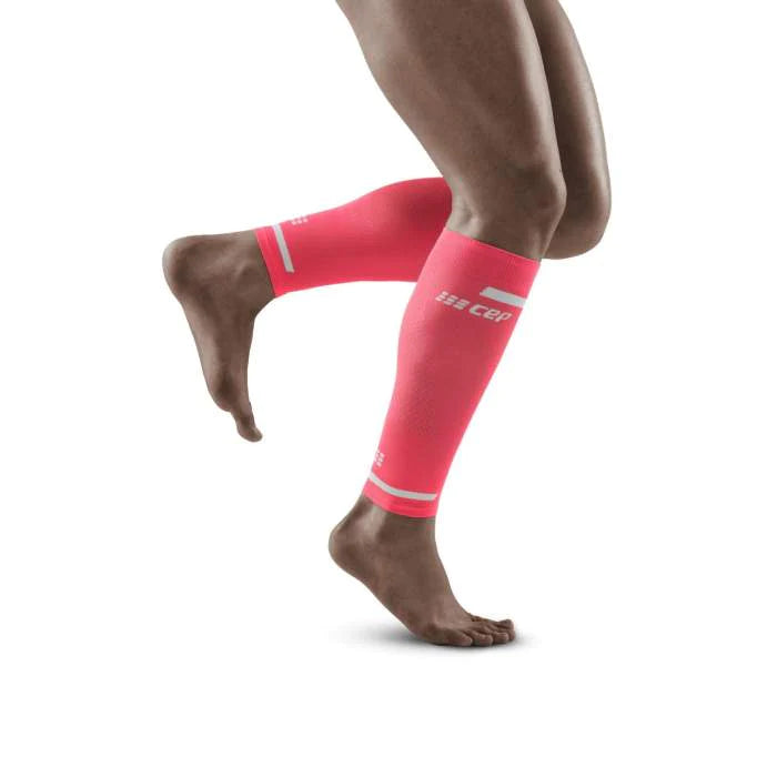 CEP Men's The Run Calf Sleeves v4 - Compression Support for Running & Sports (Pink) - Improve Performance & Recovery for Jogging, Cycling & Workouts