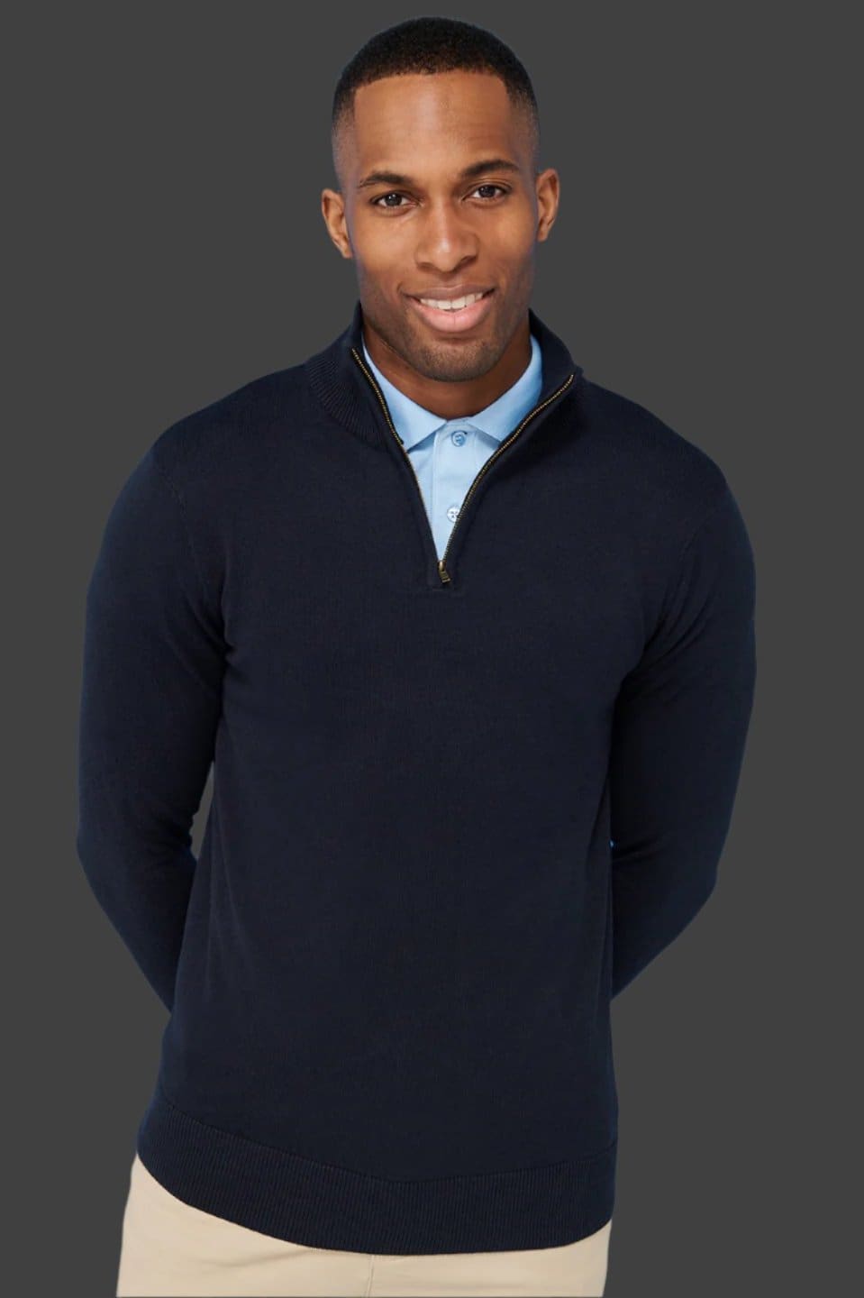 Henbury 1/4 Zip Knitted Jumper for Women - Soft Winter Pullover Sweater - Casual Office Wear & Outdoor Activities