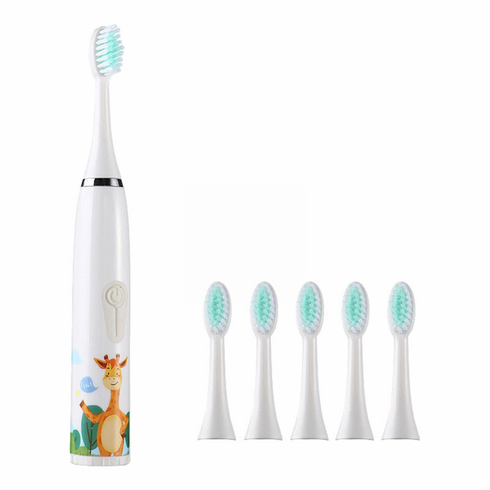 Kids Electric Toothbrush - Rechargeable Soft Bristle Cartoon Toothbrush for Children, Portable & Gentle Cleaning for Home & Travel Use