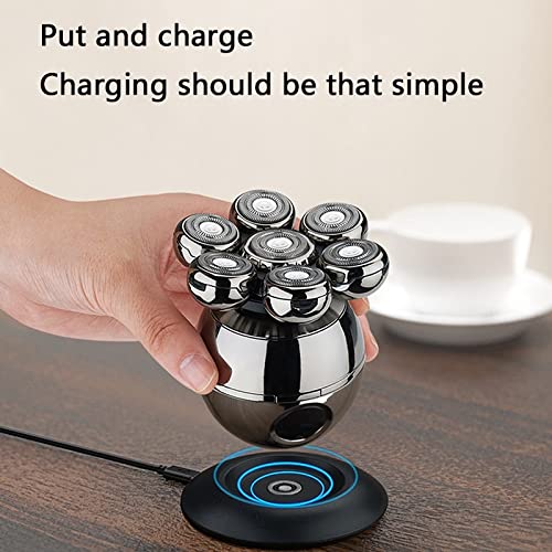 7D Electric Head Shaver for Bald Men - Waterproof Floating Razor with 7 Independent Cutters, LCD Display & Multifunction Trimmer | Perfect for Travel, Gym & Daily Smooth Shaving