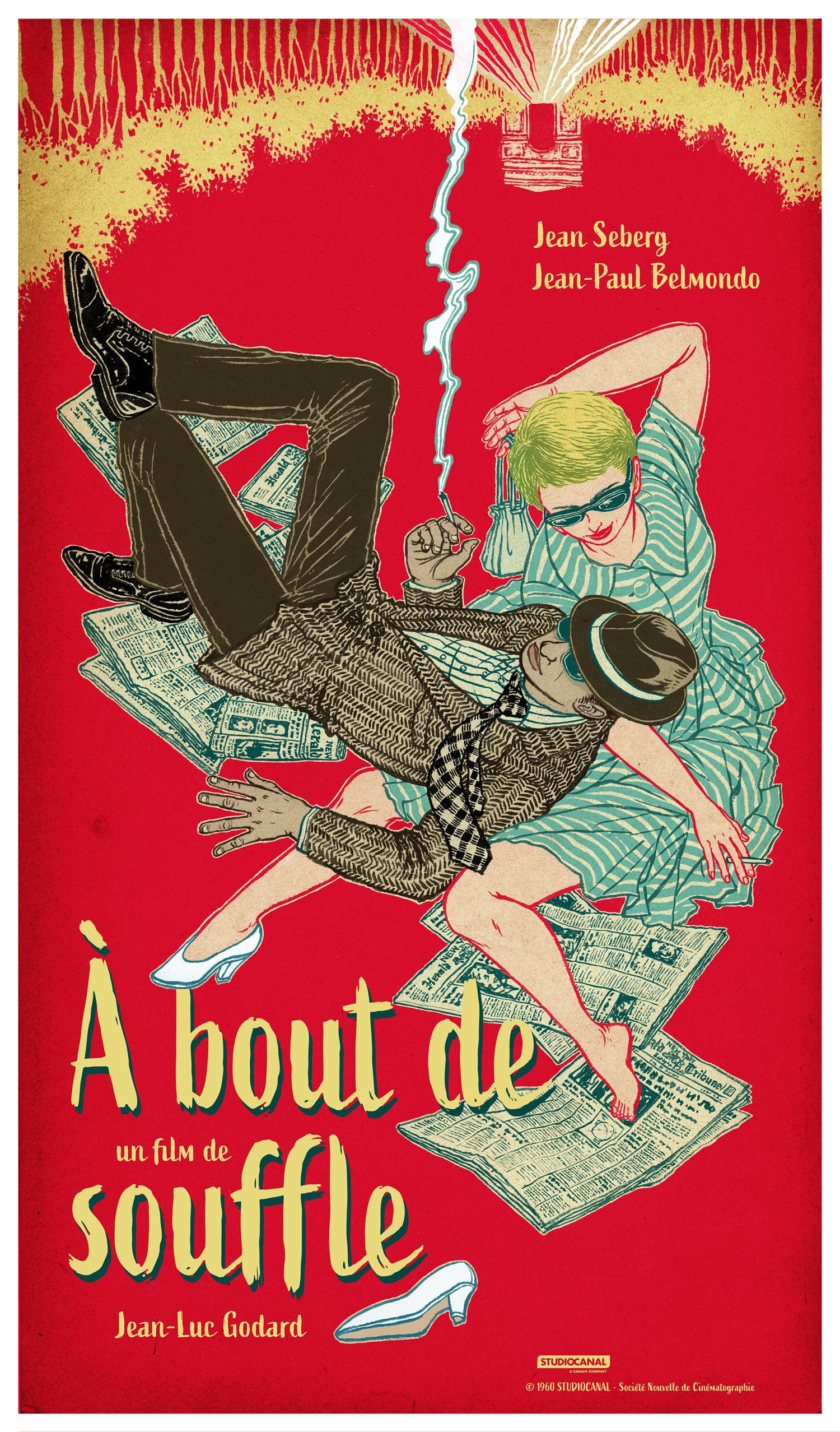Black Dragon Press x Mondo #27: Breathless Movie Poster - Limited Edition Art Print for Home Theater & Film Lover Decor