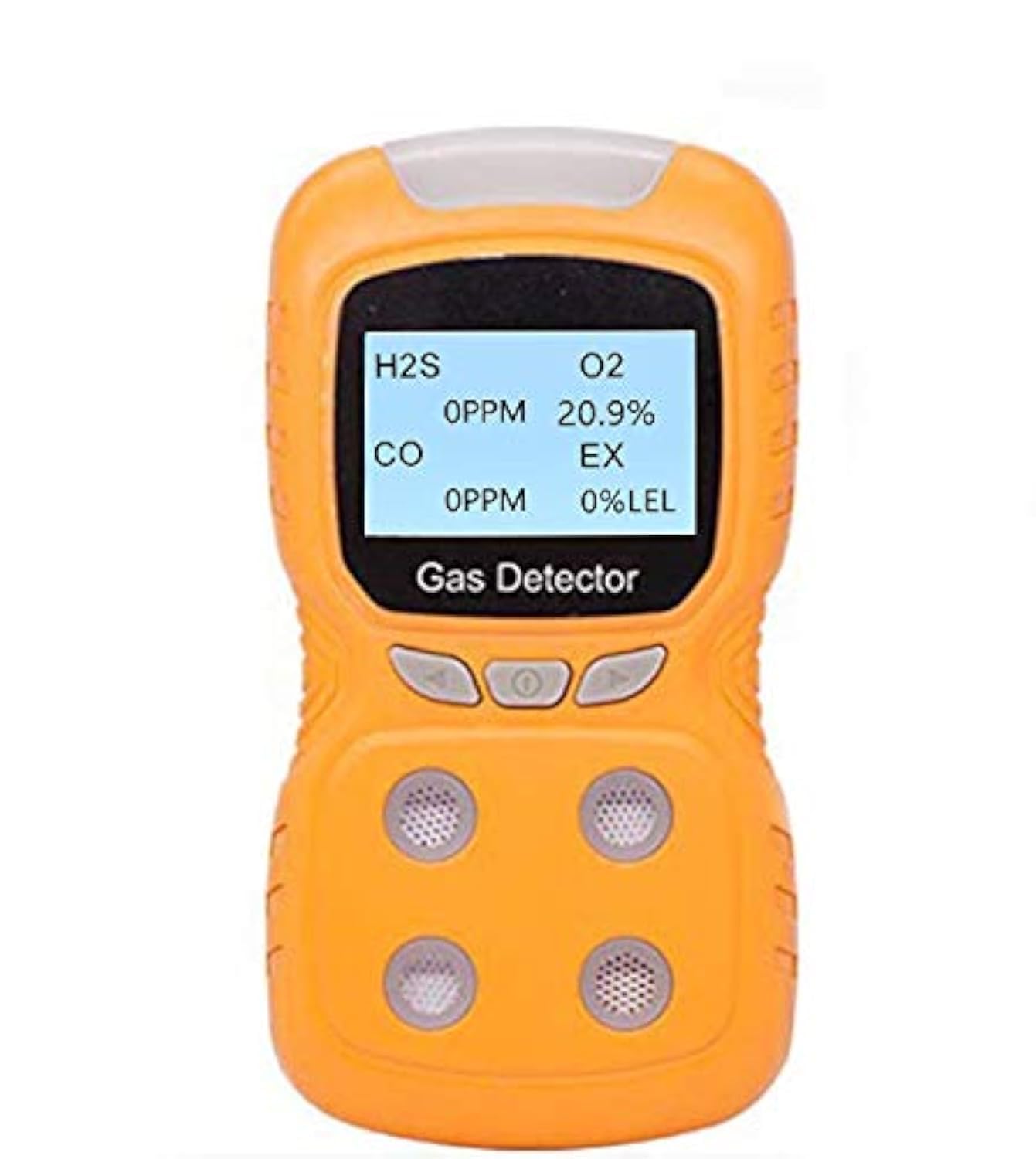 4-in-1 Portable Gas Detector - Rechargeable Multi-Gas Monitor with Sound, Light & Vibration Alarms for CO, O2, H2S, LEL Detection - Perfect for Industrial Safety, Home Use & Confined Space Work
