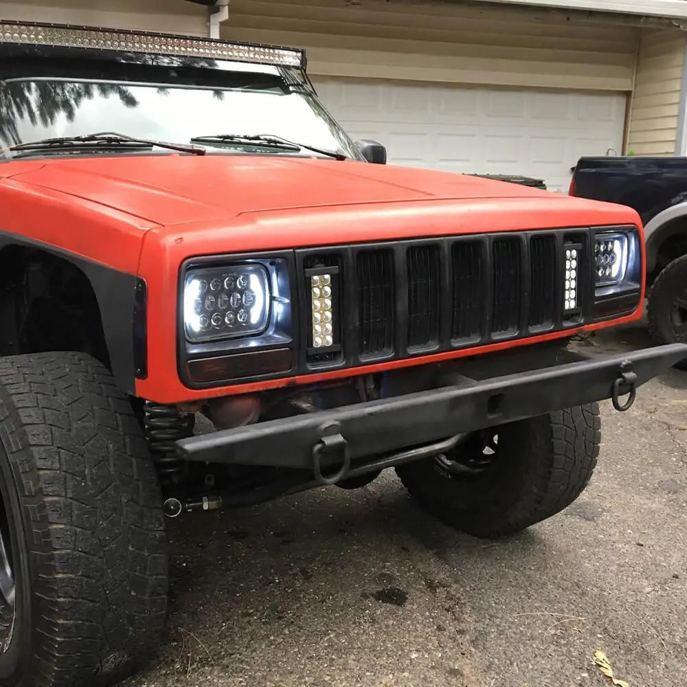 105W 5×7 Inch Rectangular LED Headlight High Low Beam - Compatible with Jeep XJ Cherokee (1984-2001) | Durable Off-Road Lighting for Night Driving & Adventure