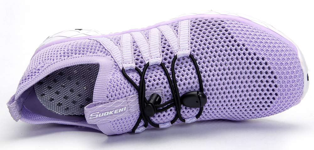 SUOKENI Women's Quick Dry Slip On Water Shoes - Lightweight Aqua Socks for Beach, Pool, Surfing & Water Sports | Barefoot Swim Shoes for Women