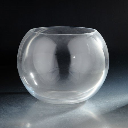 11 x 12 Inch Clear Glass Bubble Bowl - Standalone Decorative Centerpiece for Dining Table, Wedding Decor, or Floating Candle Display