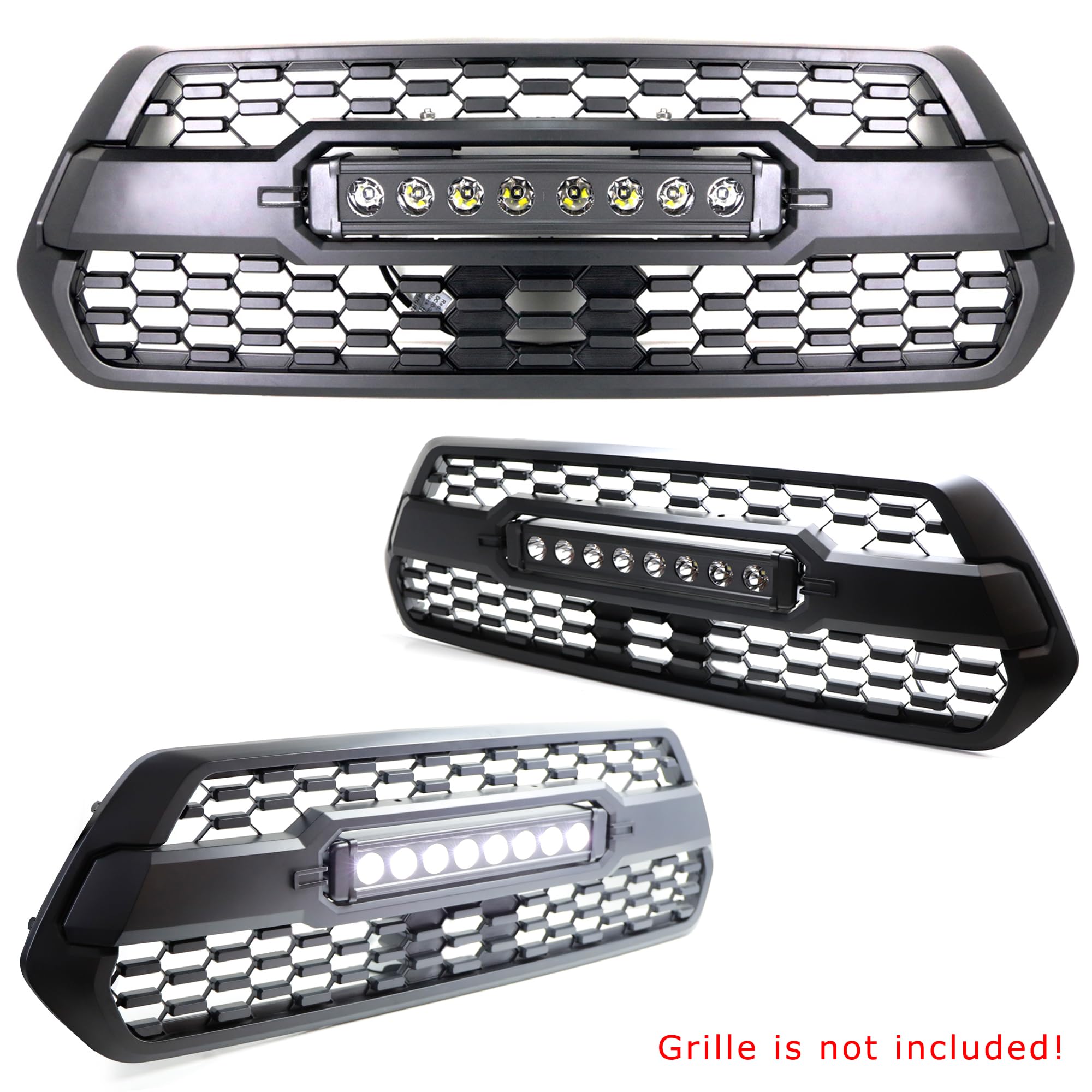 iJDMTOY 80W LED Light Bar Kit for 2016-2023 Toyota Tacoma - High Power Off-Road Lighting with TRD Grill Mount Brackets & Wiring Harness - Perfect for Night Driving, Camping, and Off-Road Adventures