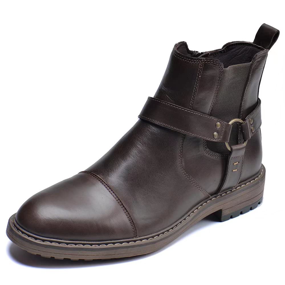Arkbird Men's Genuine Leather Chelsea Ankle Boots - Oxford Style Dress Shoes for Casual & Formal Wear | Office, Party & Everyday Outfits