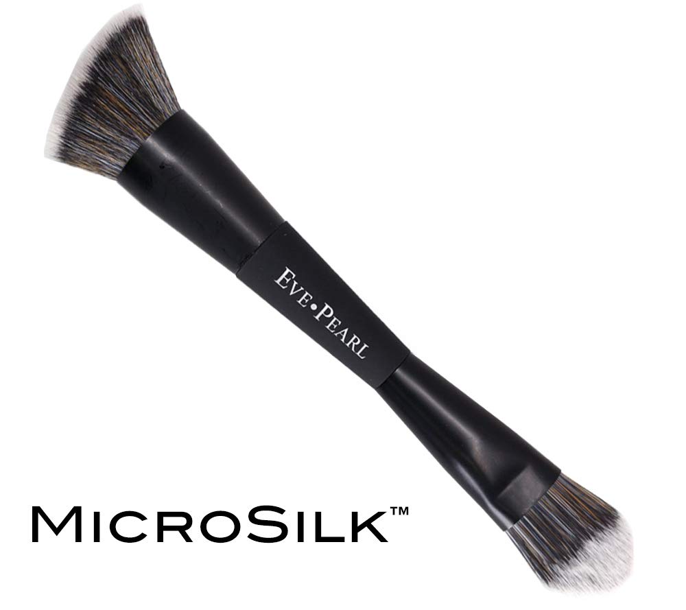 EVE PEARL 6-Piece Complete Makeup Brush Set - Foundation, Blush, Brow Brushes - Professional Essential Makeup Kit (Deep) for Flawless Everyday & Special Occasion Makeup Application