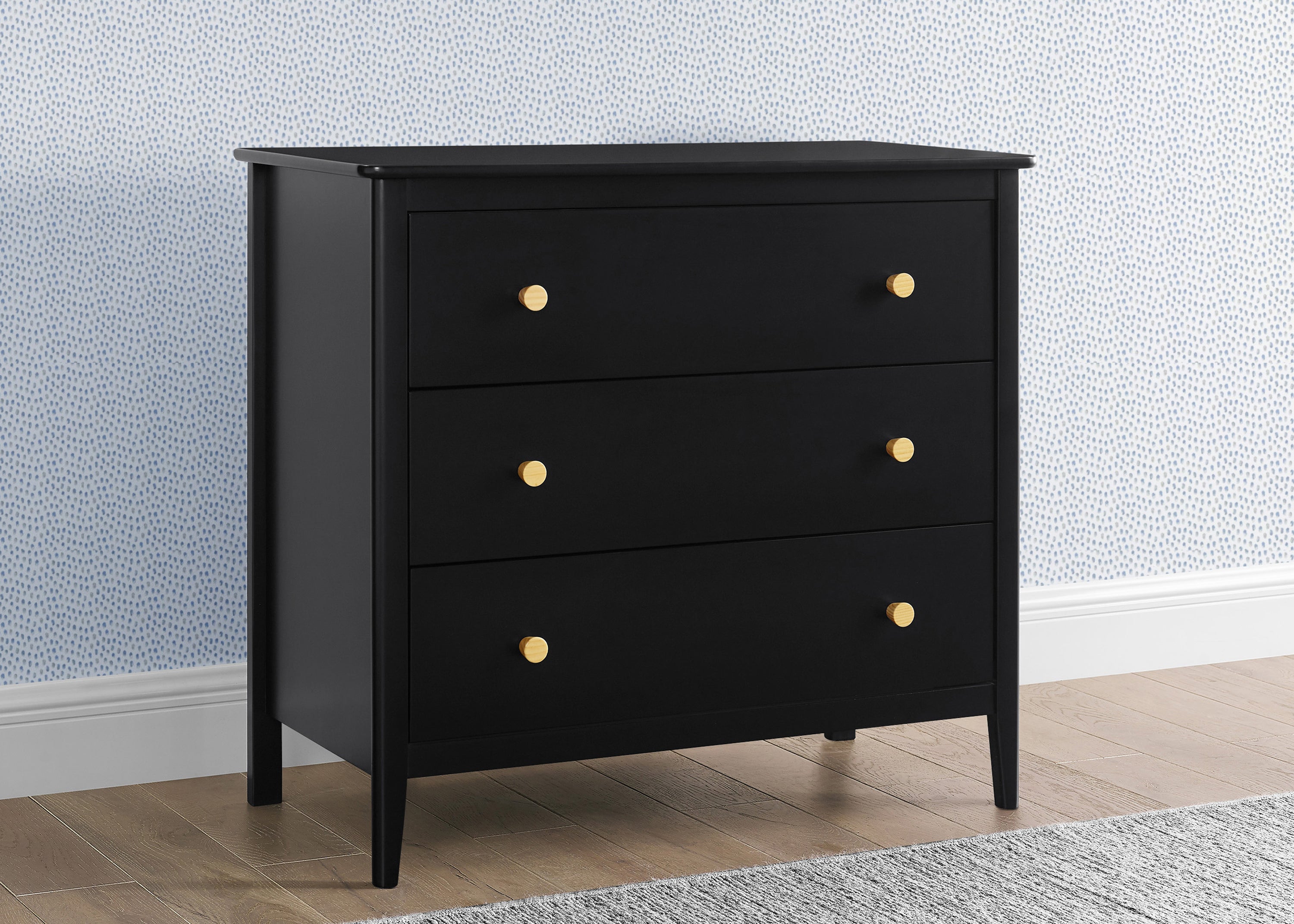 Casey 3 Drawer Dresser with Interlocking Drawers - Sturdy Bedroom Storage Furniture for Clothes & Accessories - Perfect for Kids Room, Nursery or Dorm Organization