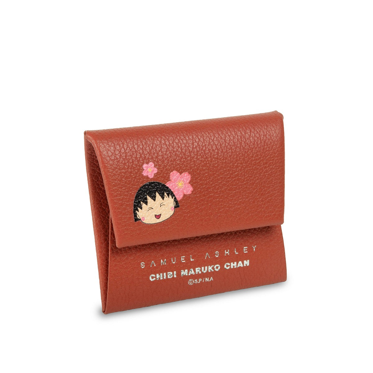 Samuel Ashley x Chibi Maruko Chan Genuine Leather Coin Purse - Stylish Wallet for Women, Girls & Anime Fans - Perfect for Collecting Coins, Tokens & Small Treasures