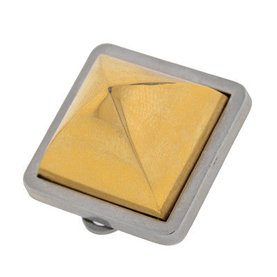 Vintage HERMES PARIS Two-Tone Pyramid Clip Earrings - Luxury Fashion Jewelry for Women, Perfect for Parties, Weddings & Special Occasions