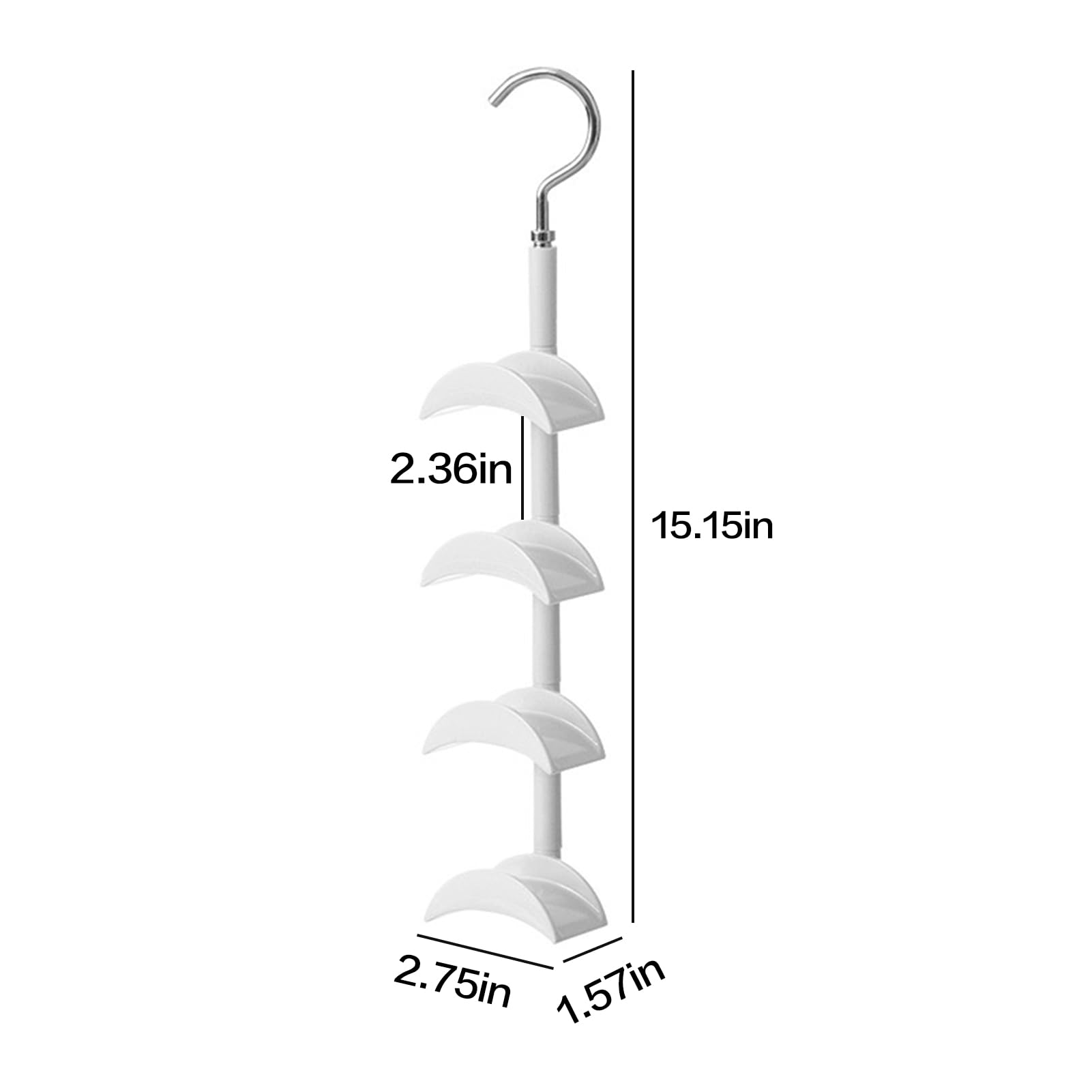 360° Rotating Purse Hanger with Widened Arc - Premium Smooth Handbag Hanger for Closet, Durable & Anti-Deformation (2-Pack, White) - Perfect for Organizing Purses, Totes & Accessories in Bedroom, Closet or Entryway