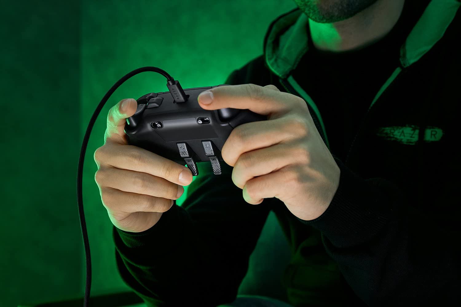Razer Wolverine V2 Chroma - Fully Customizable Xbox Series X|S Controller with RGB Lighting (6 Multi-Function Buttons, Interchangeable Thumbstick Caps, Hair Trigger Mode) - Black - Perfect for Competitive Gaming, FPS, and Esports Tournaments