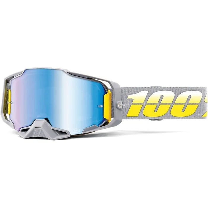 Armega MX Goggles - 100% UV Protection, Anti-Fog Mirror Lens for MX Racing, Cycling & Outdoor Sports - Durable Motocross Goggles for Men & Women