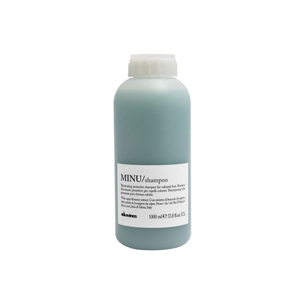 Davines Essential MINU Shampoo for Color-Treated Hair - 33.8oz/1L - Sulfate-Free & Vegan Formula for Shiny, Healthy Hair | Perfect for Daily Use at Home & Salon Treatments