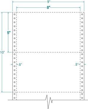 Compulabel Pinfeed Cards Fanfold - 100 lb, 92 Brightness, White (211601) | Continuous Form Computer Paper for Dot Matrix Printers, Billing & Inventory Systems