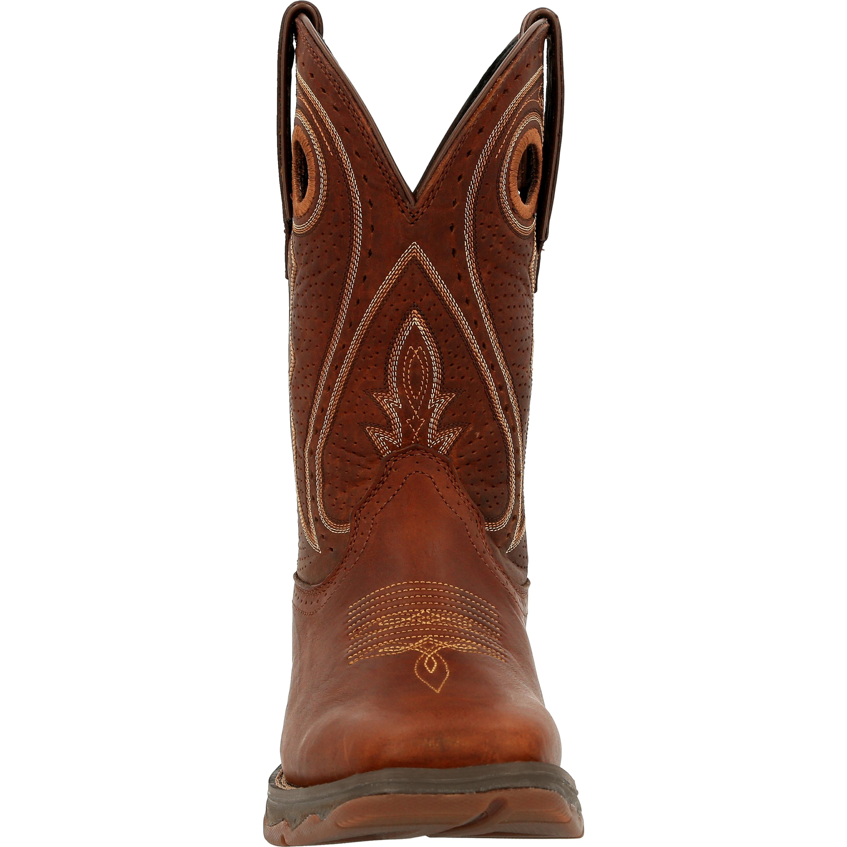 Durango Women's Lady Rebel S 11 Western Boot - Ventilated Brown Leather Cowgirl Boots for Riding, Country Fashion & Outdoor Events