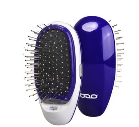 Portable Electric Ionic Hairbrush for Frizz Control & Shine - Detangling Styling Brush for Smooth & Silky Hair at Home or Travel