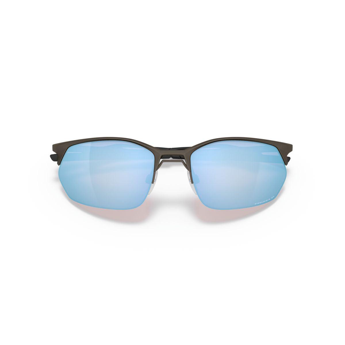 Oakley Wire Tap 2.0 Sunglasses - Satin Lead Frame with Prizm Deep Water Polarized Lenses (0OO4145-414506) - Perfect for Water Sports, Fishing & Outdoor Activities