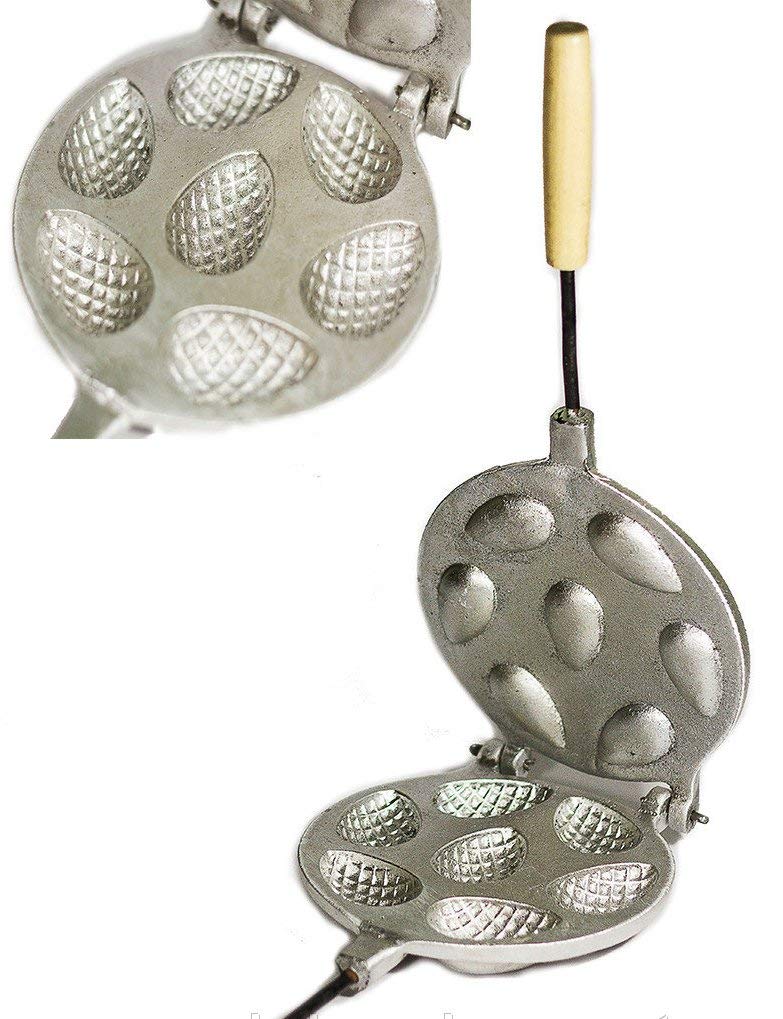7-Cavity Metal Mold for Russian Pastry Cones - Shishki & Oreshki Cookie Maker | Perfect for Baking Traditional USSR Desserts at Home