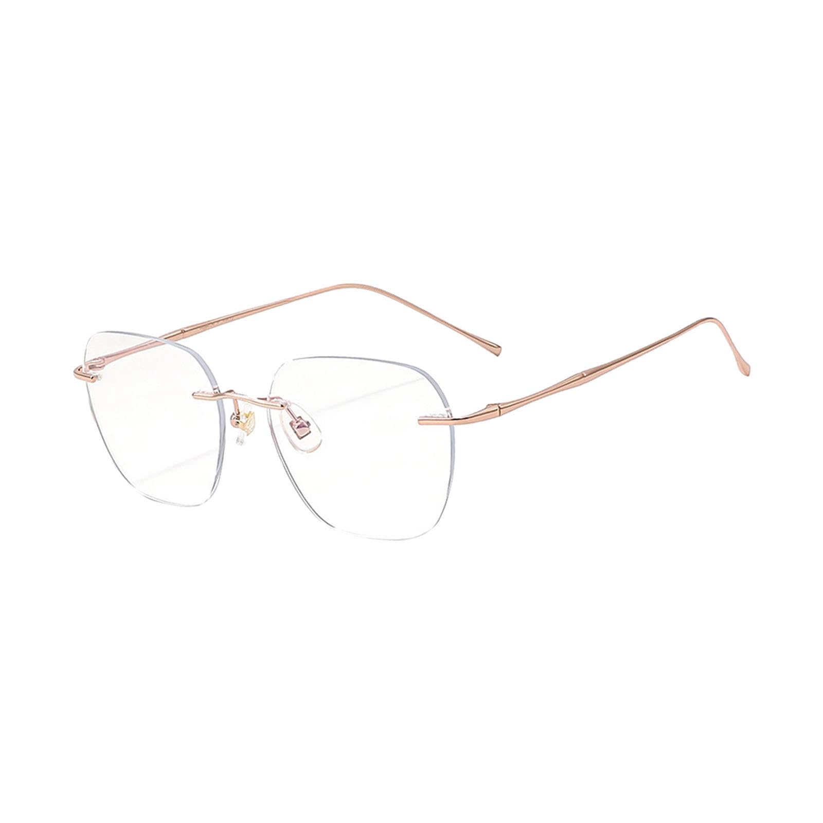 Fenteer Stylish Rimless Glasses for Men & Women - Lightweight Fashion Eyewear for Festivals, Parties, Vacations & Daily Wear - Perfect for Reading, Driving and Outdoor Activities
