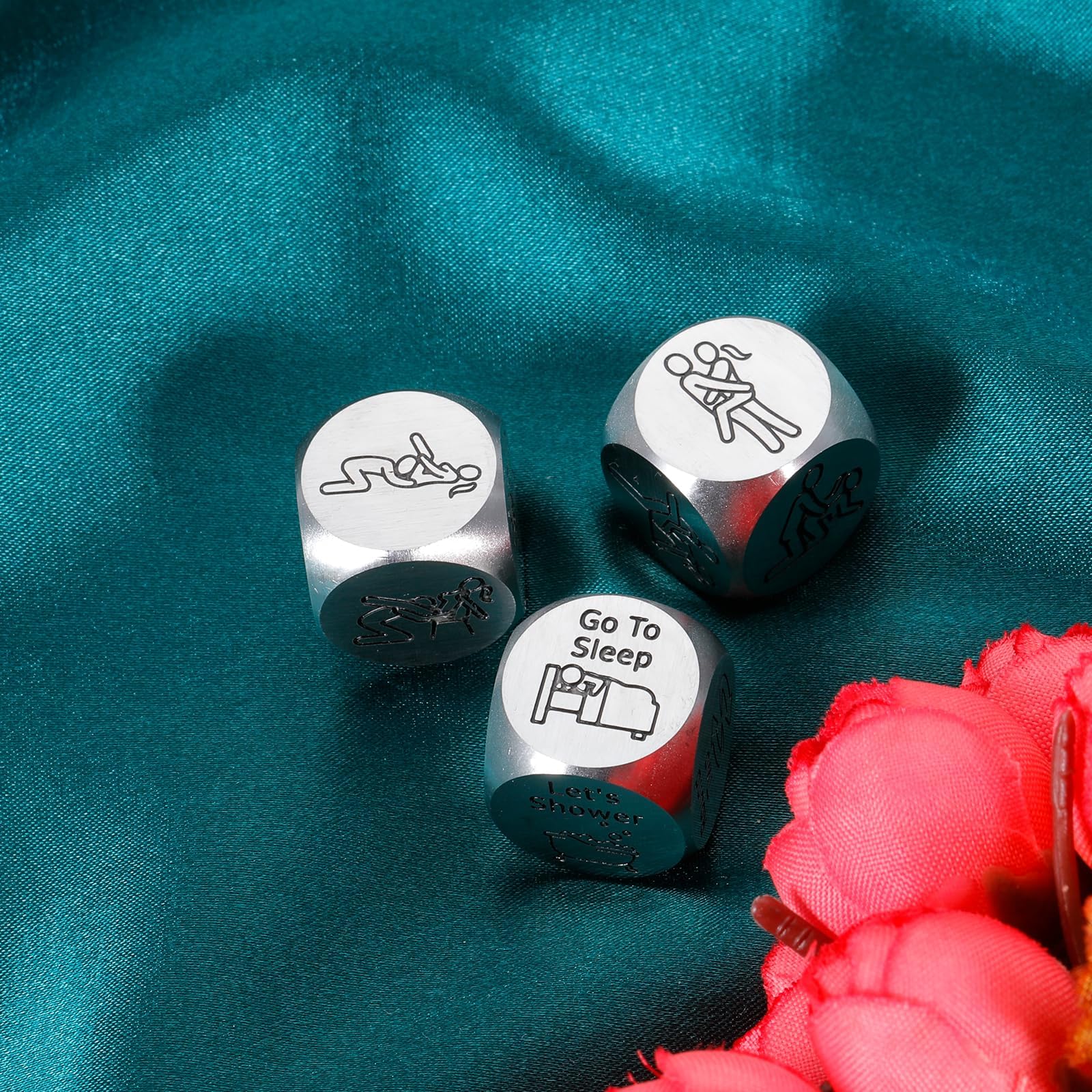 Sex Dice for Couples - Adult Intimacy Dice Game Set for Romantic Date Nights, Boyfriend & Girlfriend Gifts, Anniversary & Birthday Present for Husband Wife - Perfect for Valentine's Day, Stocking Stuffers & Spicing Up Your Love Life