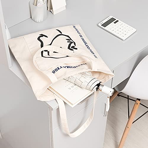 Stylish Women's Canvas Tote Bag with Zipper - Durable Shoulder Bag for Work, Beach, Travel, Shopping & Groceries | Perfect for Office Commute, Weekend Getaways & Daily Errands