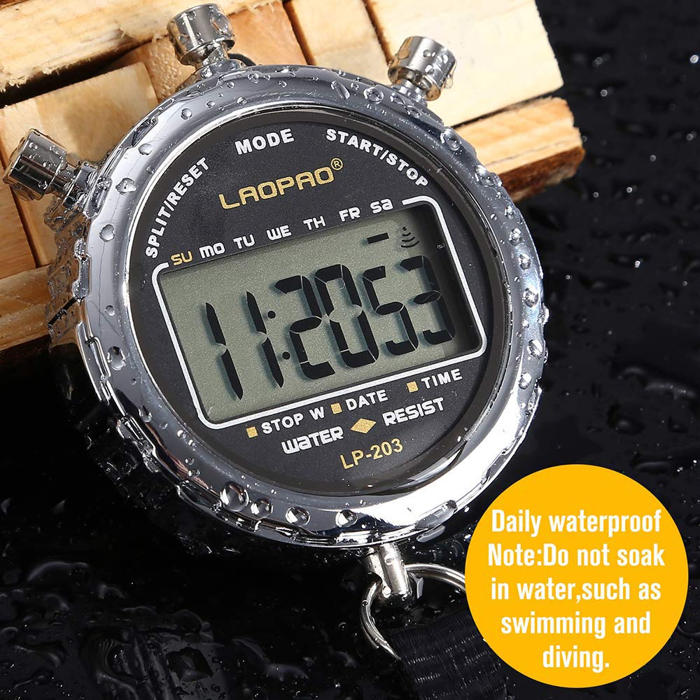 LAOPAO Waterproof Digital Stopwatch Timer - Sports Stopwatch with Large Display for Coaches, Referees, Training & Competitions | Perfect for Track Meets, Swimming, Basketball Games & Fitness Timing