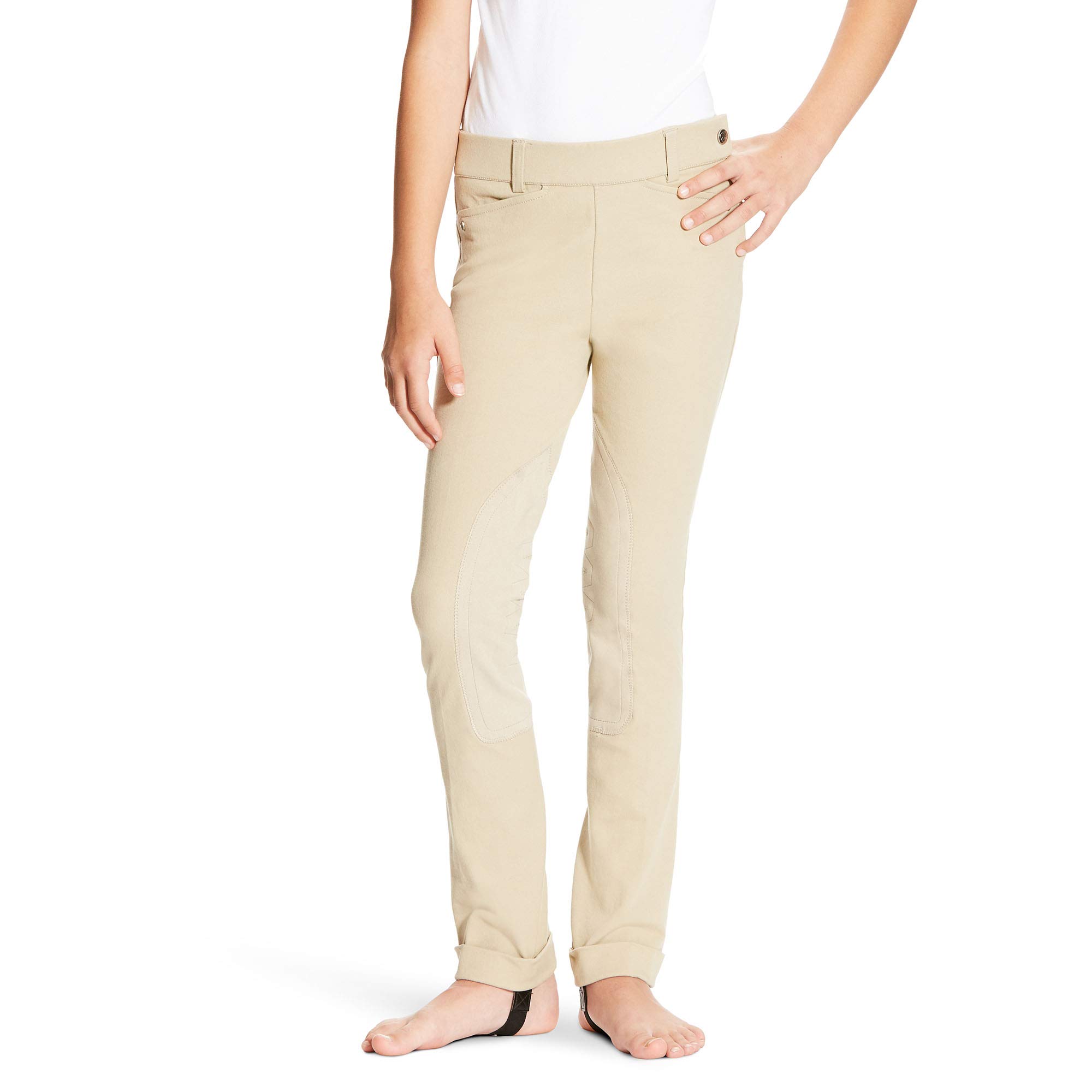 Ariat Heritage Side Zip Knee Patch Jodhpurs for Kids - Unisex Equestrian Riding Pants for Horseback Riding & Stable Work