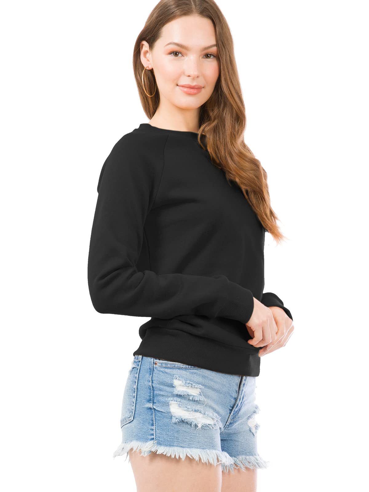 Olivia Women's Fleece Crewneck Sweatshirt - Soft & Comfortable Pullover Sweater for Fall & Winter | Casual Outfits, Layering, Lounge Wear, Weekend Errands