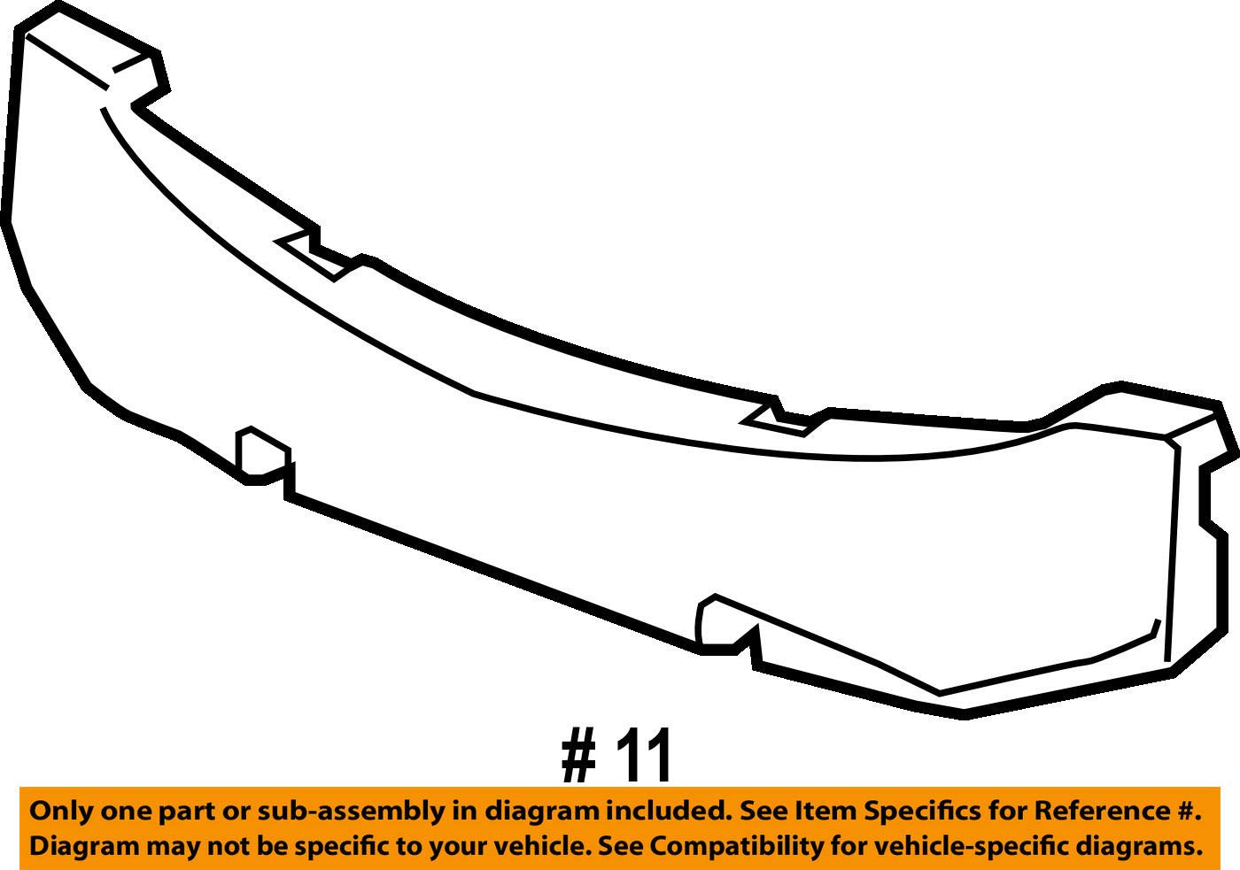 Genuine GM 95963009 Front Bumper Energy Absorber - Impact Protection for Chevrolet, GMC & Cadillac Vehicles | Perfect for Collision Repair & Safety Enhancement