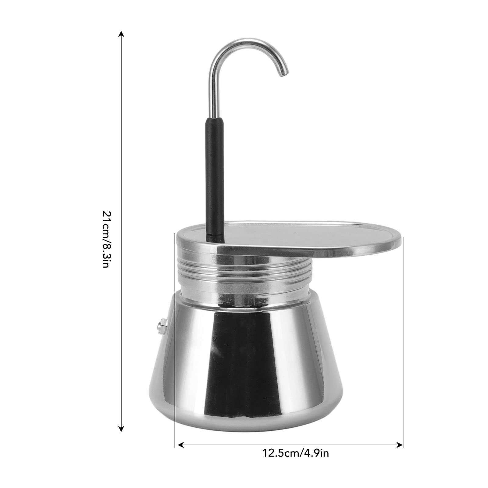 Stainless Steel Stovetop Espresso Maker - Single Spout Italian Coffee Percolator for Home & Camping | Perfect for Espresso Lovers, Outdoor Adventures & Small Kitchens
