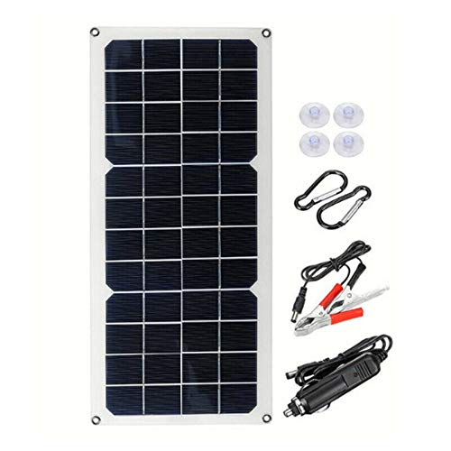 12V 30W Solar Panel Battery Charger - Portable Solar Charger for Cars, Vans, Boats, RVs & Campers | Ideal for Outdoor Adventures, Road Trips & Off-Grid Power