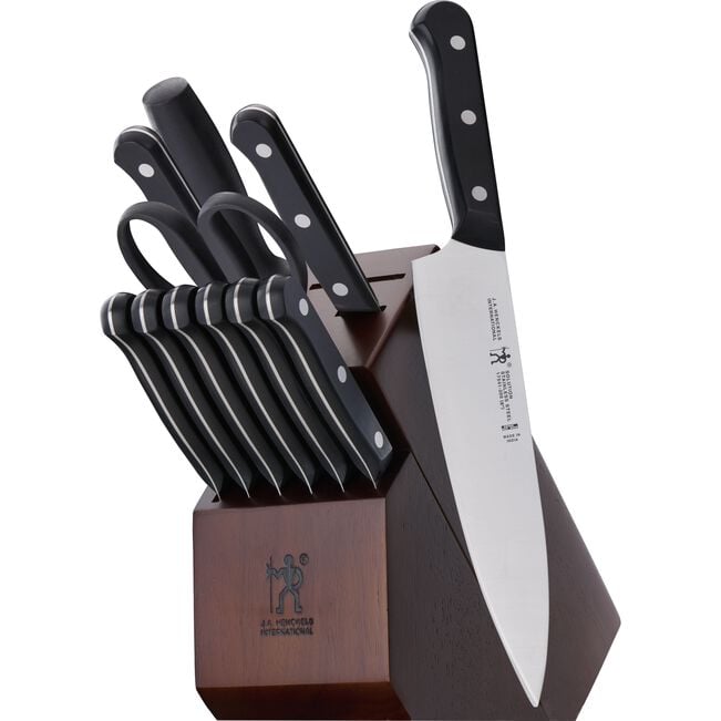 HENCKELS Solution 12-Piece Knife Block Set with Sharp Knives - Premium Kitchen Cutlery for Slicing, Dicing & Chopping - Perfect for Home Chefs & Cooking Enthusiasts