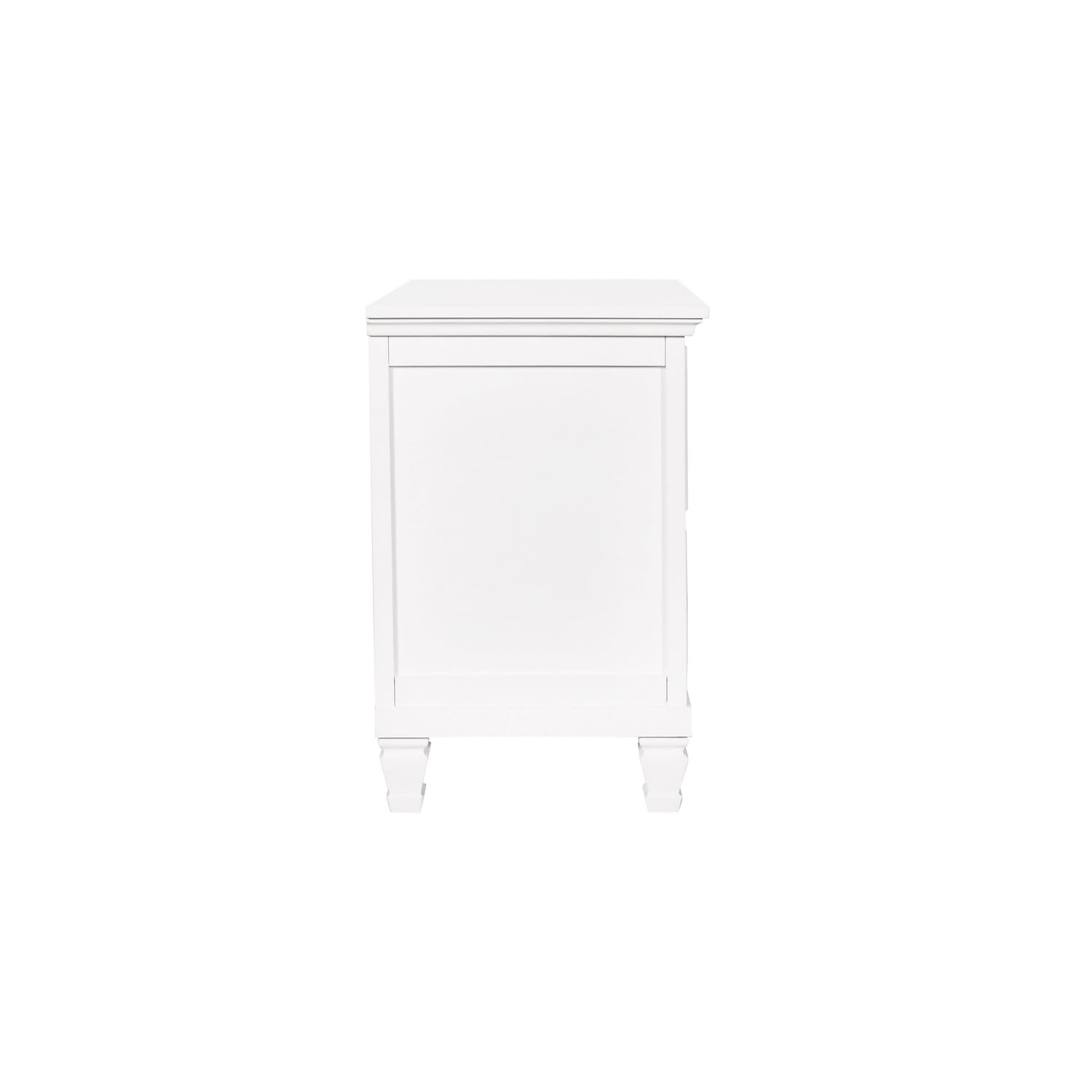 Modern Tamarack Wood 2-Drawer Nightstand - Classic White Bedside Table with Storage | Perfect for Bedrooms, Guest Rooms & Small Spaces