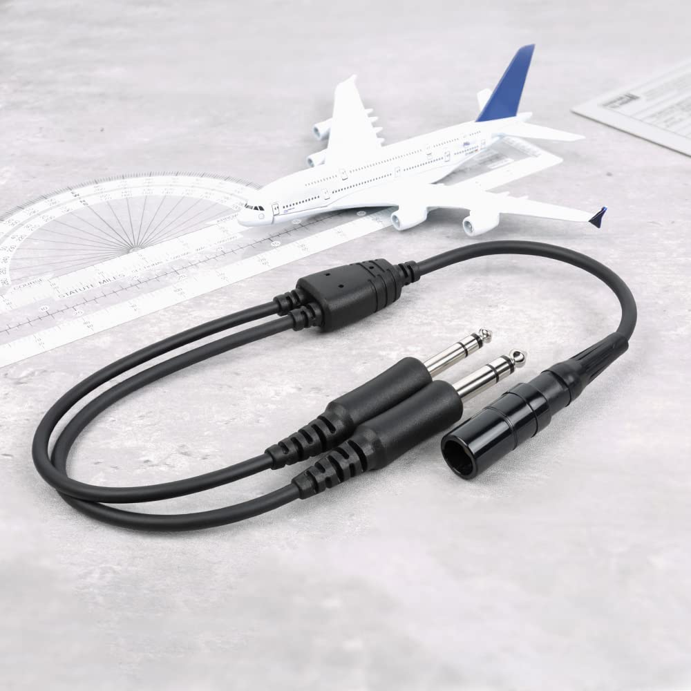 Spider Wireless Aviation Headset Adapter for Bose A20 - LEMO 6Pin to General Aircraft (GA) - Perfect for Pilots & Flight Training